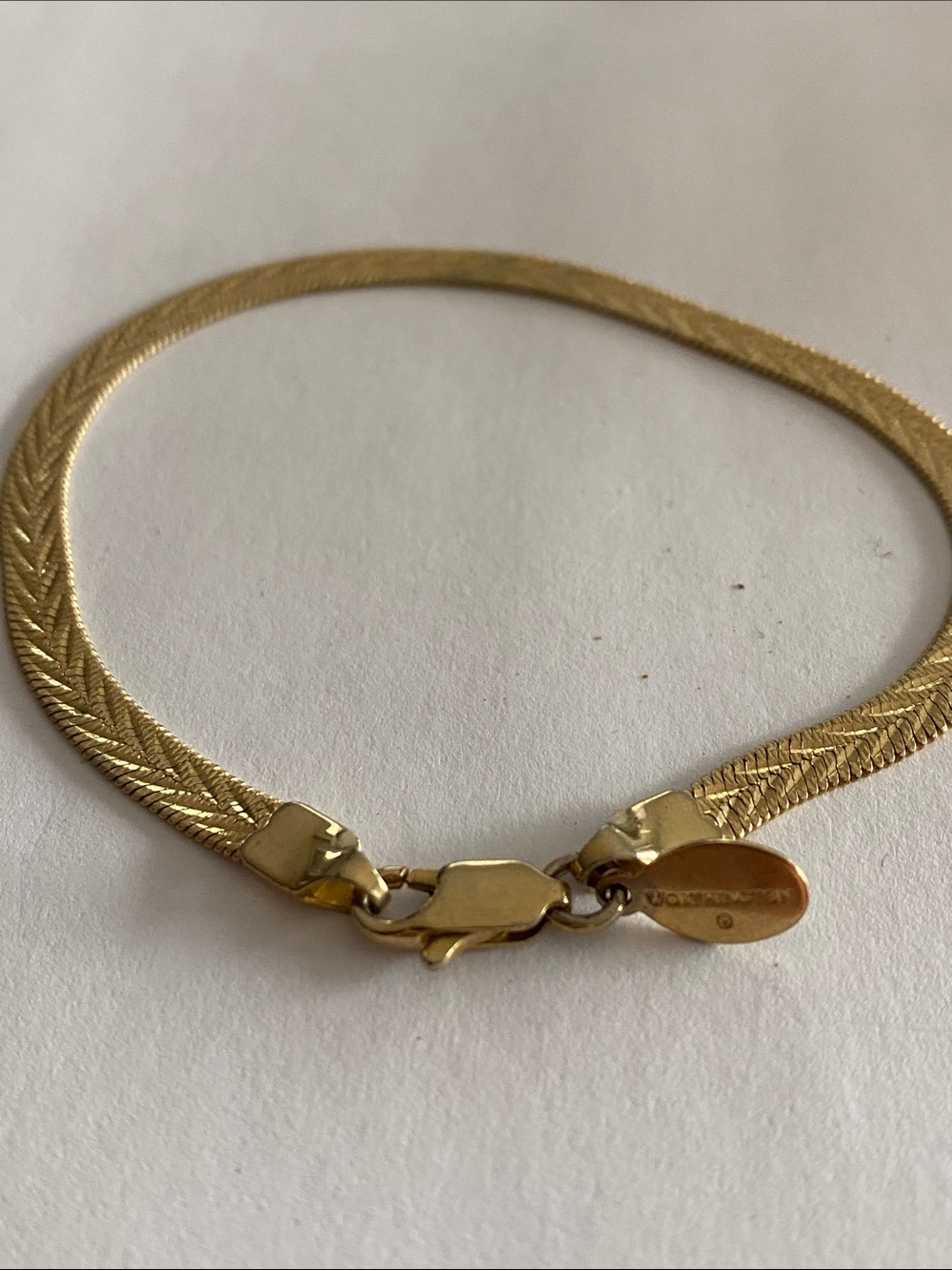 Worthington Gold Herringbone Chain Bracelet